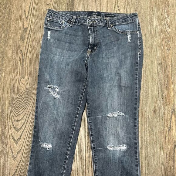 Jessica Simpson Skinny Jeans Kiss Me Jegging Distressed Medium Wash Size 33 - Picture 7 of 11
